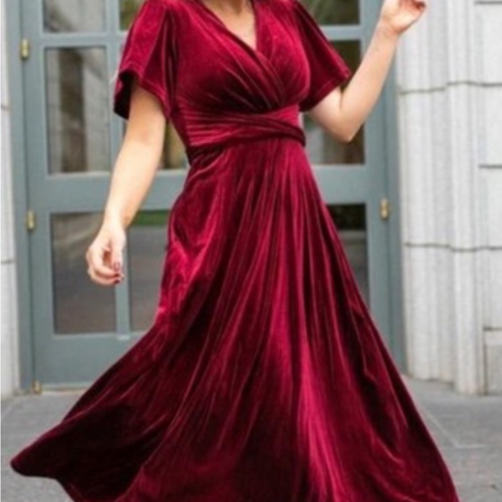 Ivy City Aria velvet wrap dress M